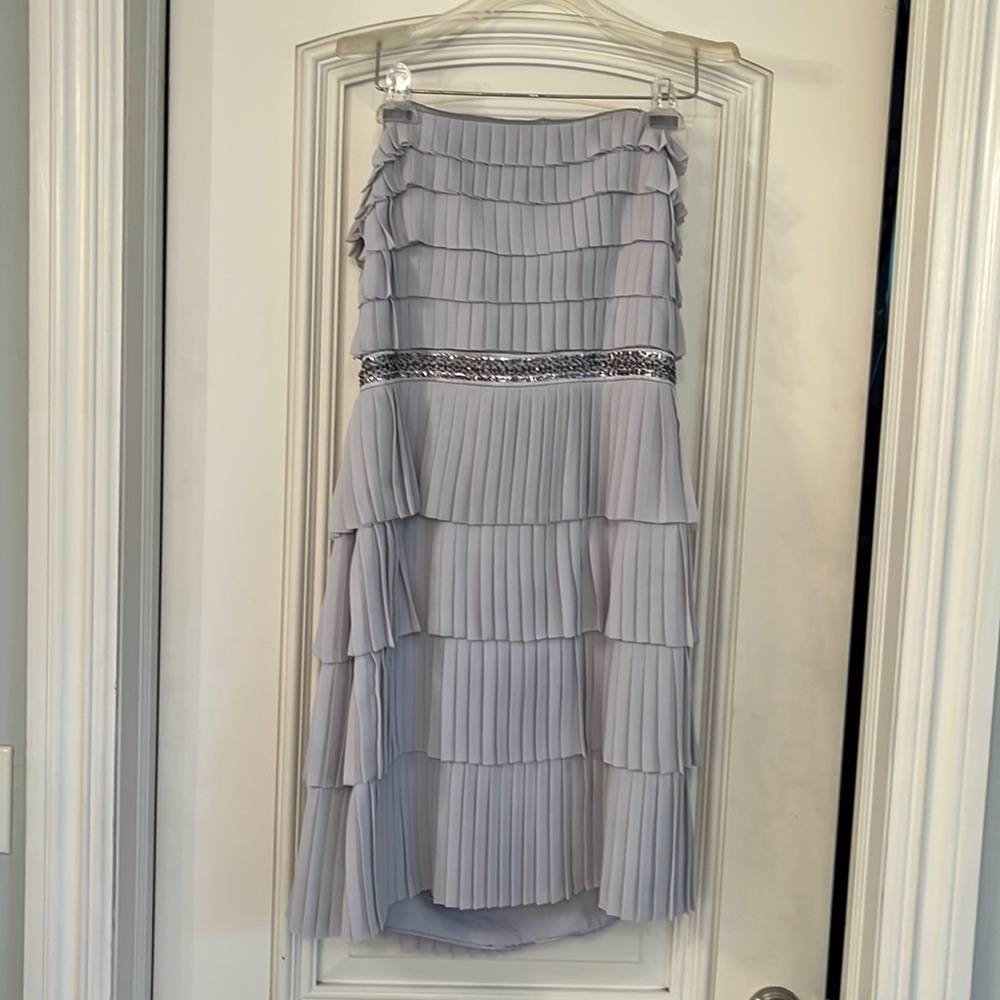 Laundry , strapless light gray dress